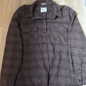 Abercrombie & Fitch Brown Plaid Flannel